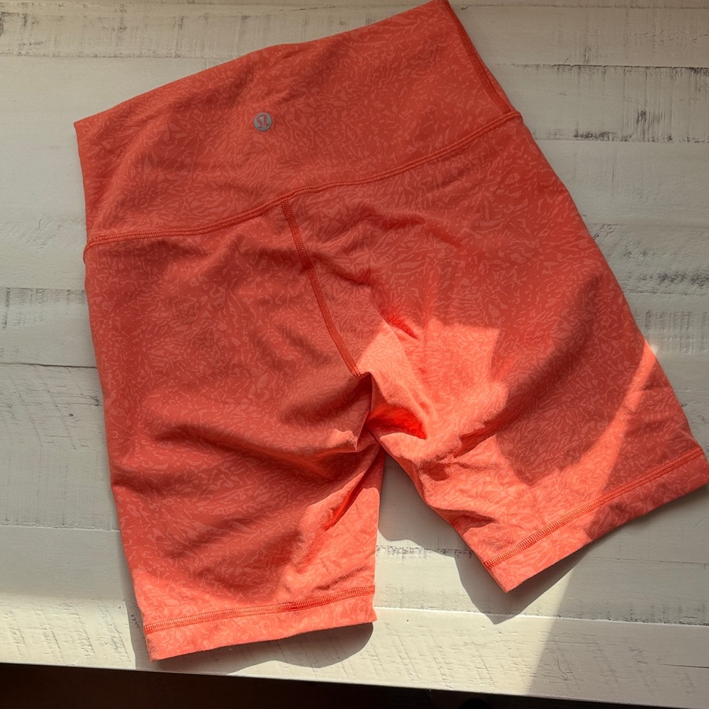 lululemon athletica Women's Vibrant Orange Bike Shorts